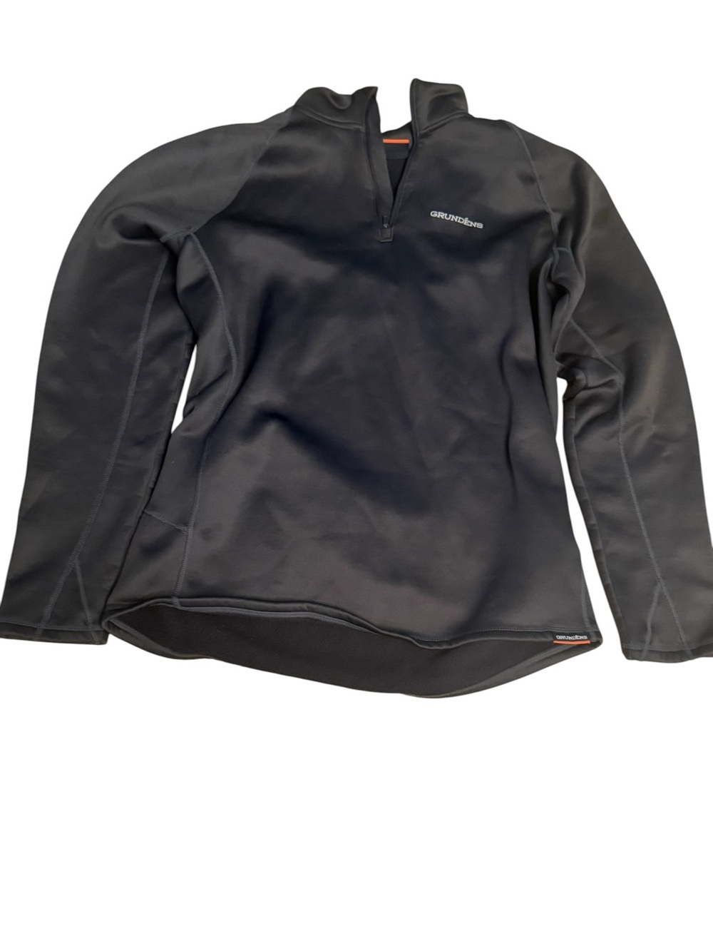 Grundéns Dark Gray 1/4 Zip Performance Pullover Fleece lined “we are fishing” XL